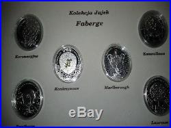 Niue Imperial Faberge Eggs serie Proof silver coins with Case RARE