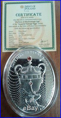 Niue Imperial Faberge Eggs serie Proof silver coins with Case RARE