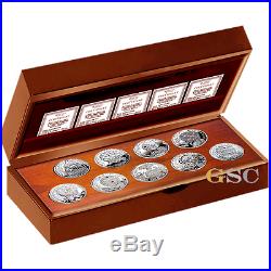 Niue Island 2012 9 x 1$ Imperial Faberge Egg series silver coin set wooden box