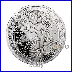Niue Island 2013 50$ Fortuna Redux Coin with third page. 999 fine silver coin