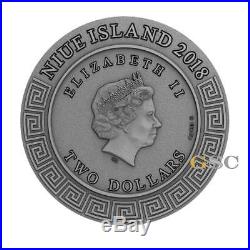 Niue Island 2018 2$ Poseidon God of the Sea Gods series silver coin