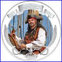 Niue Islands 2011 $2 Real Pirates of the Caribbean 1 Oz Proof Silver Coin