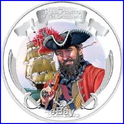 Niue Islands 2011 $2 Real Pirates of the Caribbean 1 Oz Proof Silver Coin