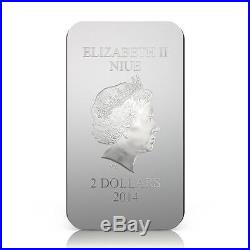 Niue Islands 2014 2$ icon Saint Nicholas 1oz Silver Coin CONVEX SHAPE