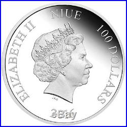 Niue Star Wars $100, 1 Kg (Kilo) Silver Proof Coin, 2016, Mint, Darth Vader