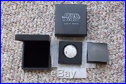 Niue Star Wars Disney $ 2 Darth Vader Proof Silver coin 2016 Factory Sealed mint