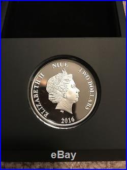 Niue Star Wars Disney $ 2 Darth Vader Proof Silver coin 2016 mint condition