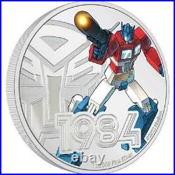 Niue Transformers 1 oz. 999 Silver Proof Coins Megatron Bumble Bee Optimus Prime