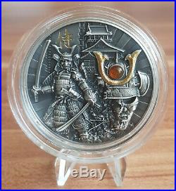 Niue Warriors Samurai 2 Oz Silver Coin + Box