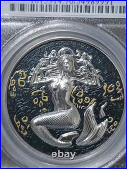 PCGS 2026 Niue Mermaid Black Sea colori 1oz Silver Rev PR/PR70 ULTRA HIGH RELIEF