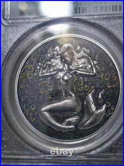 PCGS 2026 Niue Mermaid Black Sea colori 1oz Silver Rev PR/PR70 ULTRA HIGH RELIEF