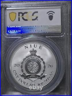 PCGS 2026 Niue Mermaid Black Sea colori 1oz Silver Rev PR/PR70 ULTRA HIGH RELIEF