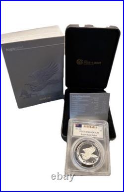 PCGS PR70 High Relief 2015 Australian Wedge-Tailed Eagle 1oz Silver J Mercanti