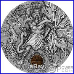 PERUN Thunder Slavic Gods 2 Oz Silver Coin 2$ Niue 2018