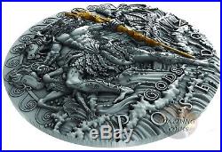 Poseidon God Of The Sea 2 Oz Silver Coin 2$ Niue 2018
