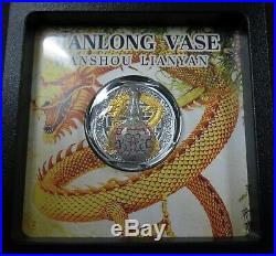 Qianlong Wanshou Lianyan Most Expensive Vase II Proof Silver Coin Niue 2018