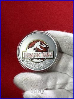 Rare 2018 NIUE Jurassic Park 25TH Anniversary 1 Oz. 999 Silver in OGP