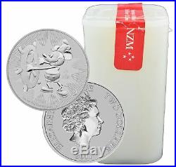 Roll Of 25 2017 $2 Niue Mickey Mouse Steamboat Willie 1 oz. 999 Silver Coins BU