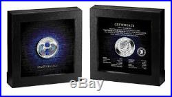 SAPPHIRE SCARABAEUS 2020 $1 Pure Silver Coin with Sapphire Sunstone Insert Niue