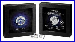 SAPPHIRE SCARABAEUS Silver Coin with Sunstone Sapphire insert 1$ Niue 2019