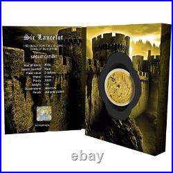 SIR LANCELOT Camelot Gold Gilded 1 Oz Silver Coin Niue 2024