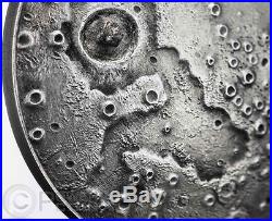 SOLAR SYSTEM MOON NWA 8609 Lunar Meteorite High Relief Silver Coin 1$ Niue 2015