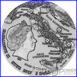 SPARTACUS Slave Revolt Great Commanders 2 Oz Silver Coin 5$ Niue 2017
