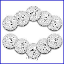 SPECIAL PRICE! 2017 Niue 1 oz Silver $2 Disney Steamboat Willie BU (Lot of 10)