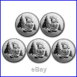 SPECIAL PRICE! 2019 Niue 1oz Silver $2 Mickey Mouse Christmas BU (Lot of 5)