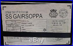 SS GAIRSOPPA ww11 British silver. 99.9% PURE. Ten ounces over 300gm PROOF C/O/A