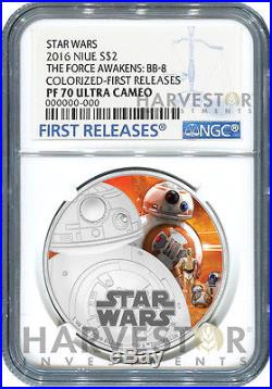 STAR WARS THE FORCE AWAKENS COMPLETE 3 COIN SET NGC PF70 FIRST RELEASES WithOGP