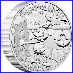 STEAMBOAT WILLIE Mickey Mouse Disney 1 Kg Kilo Silver Proof Coin 100$ Niue 2015