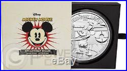 STEAMBOAT WILLIE Mickey Mouse Disney 1 Kg Kilo Silver Proof Coin 100$ Niue 2015