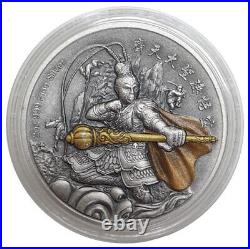 SUN WUKONG Monkey King Chinese Gods Mythology 2 Oz Silver Coin 2020