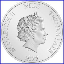 SUPERMAN CLASSIC D. C. COMICS 1 Oz Silver Proof Coin Niue $2 Mintage just 5,000