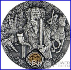 SVETOVID War Slavic Gods 2 Oz Silver Coin 2$ Niue 2019