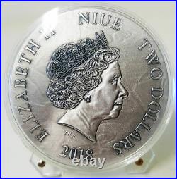 Silbermünze 2018 Niue 2 $ CASSANDRA Dark Beauties 50g Silver Coin 999 Le Grand