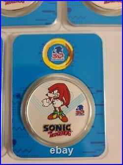 Sonic the Hedgehog SEGA 1 oz. 999 Fine Silver Coin Set LIMITED (5 oz. Total)