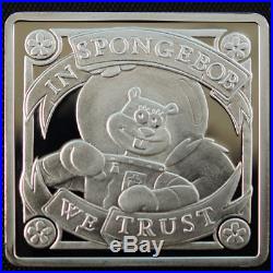 SpongeBob Squarepants 4 X 1 Oz Silver Coin Set Super Rare (76 in Circulation)