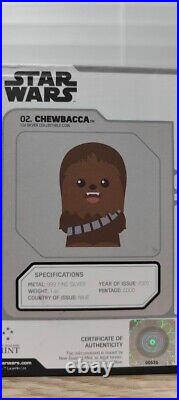 Star Wars 2020 Chewbacca Chibi 1 oz. 0.999 Silver Coin 2K Minted NZ Mint