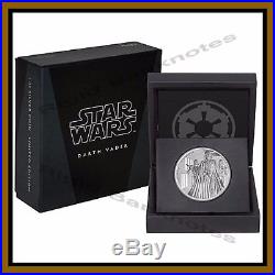 Star Wars $2 Proof 1 Oz Silver Coin, 2016 Darth Vader Classic Niue Disney WithCOA