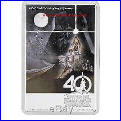 Star Wars 40th Anniversary 1oz Silver Coin Proof Niue 2017