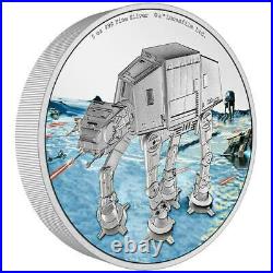 Star Wars AT-AT Walker Colorized 5 oz Silver Proof Coin 2022 Niue Mintage 300