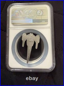 Star Wars Mandalorian N-1 Starfighter 2023 Niue 1oz Silver $2 Coin NGC 70 FR