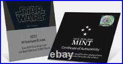 Star Wars Millennium Falcon 3oz Silver Shaped Coin NZ MINT New 3 oz
