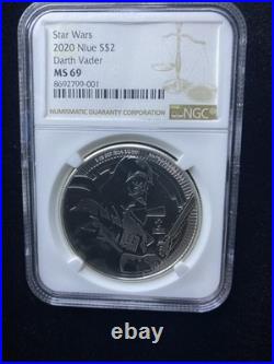 Stars Wars 2020 Niue S$2 Darth Vader Ms 69
