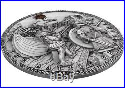 THE BATTLE OF SALAMIS SEA BATTLES 2019 2 oz High Relief Pure Silver Coin NIUE