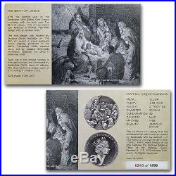 THE BIRTH OF JESUS THE NATIVITY 2016 2 oz Silver Coin Biblical Series NIUE