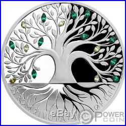 TREE OF LIFE Crystal 1 Oz Silver Coin 2$ Niue 2020