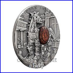 TROJAN HORSE Ancient Myths 2oz antiqued high-relief silver coin 2016 Free Watch